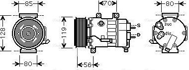 Ava Quality Cooling CNAK256 - Compresseur, climatisation cwaw.fr