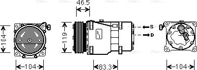 Ava Quality Cooling CNAK201 - Compresseur, climatisation cwaw.fr