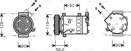 Ava Quality Cooling CNAK237 - Compresseur, climatisation cwaw.fr