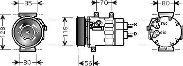 Ava Quality Cooling CN K253 - Compresseur, climatisation cwaw.fr