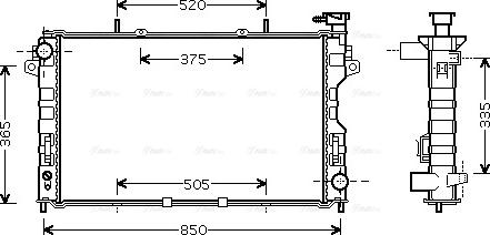 Ava Quality Cooling CR 2077 - Radiateur, refroidissement du moteur cwaw.fr