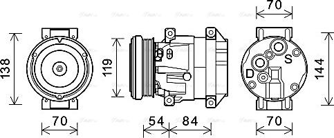 Ava Quality Cooling CTAK055 - Compresseur, climatisation cwaw.fr