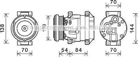 Ava Quality Cooling CTK055 - Compresseur, climatisation cwaw.fr