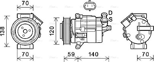 Ava Quality Cooling CTK065 - Compresseur, climatisation cwaw.fr