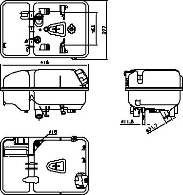 Ava Quality Cooling DFT106 - Vase d'expansion, liquide de refroidissement cwaw.fr