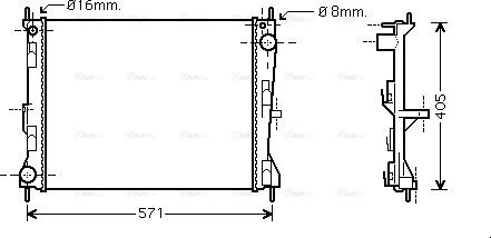 Ava Quality Cooling DN 2235 - Radiateur, refroidissement du moteur cwaw.fr