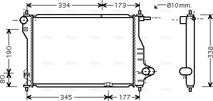 Ava Quality Cooling DW 2075 - Radiateur, refroidissement du moteur cwaw.fr