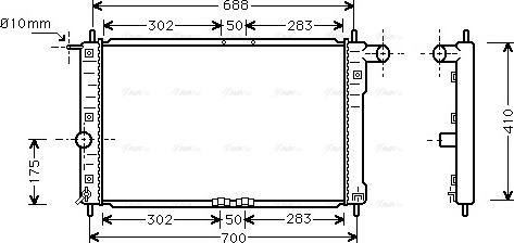 Ava Quality Cooling DWA2014 - Radiateur, refroidissement du moteur cwaw.fr