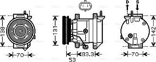 Ava Quality Cooling DWAK080 - Compresseur, climatisation cwaw.fr