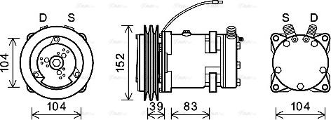 Ava Quality Cooling DZAK013 - Compresseur, climatisation cwaw.fr