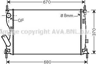 Ava Quality Cooling FD 2408 - Radiateur, refroidissement du moteur cwaw.fr