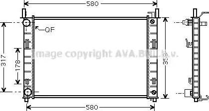 Ava Quality Cooling FD 2324 - Radiateur, refroidissement du moteur cwaw.fr