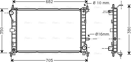 Ava Quality Cooling FD 2264 - Radiateur, refroidissement du moteur cwaw.fr