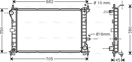 Ava Quality Cooling FD 2265 - Radiateur, refroidissement du moteur cwaw.fr