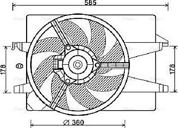 Ava Quality Cooling FD 7551 - Ventilateur, refroidissement du moteur cwaw.fr