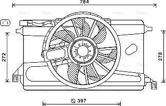 Ava Quality Cooling FD7561 - Ventilateur, refroidissement du moteur cwaw.fr