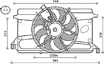 Ava Quality Cooling FD7573 - Ventilateur, refroidissement du moteur cwaw.fr