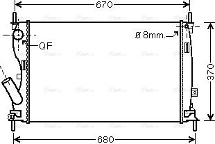 Ava Quality Cooling FDA2408 - Radiateur, refroidissement du moteur cwaw.fr