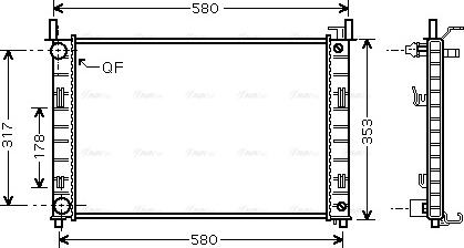 Ava Quality Cooling FDA2324 - Radiateur, refroidissement du moteur cwaw.fr