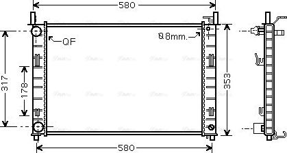 Ava Quality Cooling FDA2326 - Radiateur, refroidissement du moteur cwaw.fr