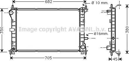 Ava Quality Cooling FDA2265 - Radiateur, refroidissement du moteur cwaw.fr