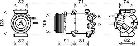 Ava Quality Cooling FDAK498 - Compresseur, climatisation cwaw.fr