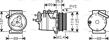 Ava Quality Cooling FD K433 - Compresseur, climatisation cwaw.fr