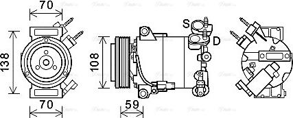 Ava Quality Cooling FDAK586 - Compresseur, climatisation cwaw.fr