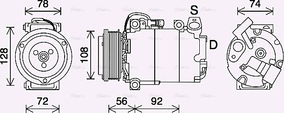 Ava Quality Cooling FDK637 - Compresseur, climatisation cwaw.fr