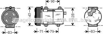 Ava Quality Cooling FD K279 - Compresseur, climatisation cwaw.fr