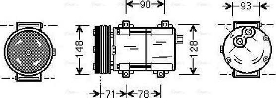 Ava Quality Cooling FDAK277 - Compresseur, climatisation cwaw.fr