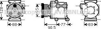 Ava Quality Cooling FD K434 - Compresseur, climatisation cwaw.fr