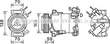 Ava Quality Cooling FDK586 - Compresseur, climatisation cwaw.fr