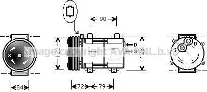 Ava Quality Cooling FD K351 - Compresseur, climatisation cwaw.fr