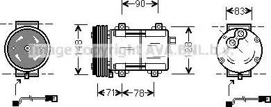 Ava Quality Cooling FD K283 - Compresseur, climatisation cwaw.fr