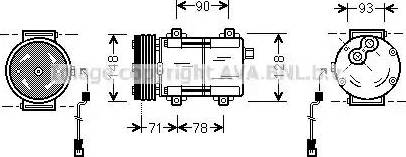 Ava Quality Cooling FD K277 - Compresseur, climatisation cwaw.fr