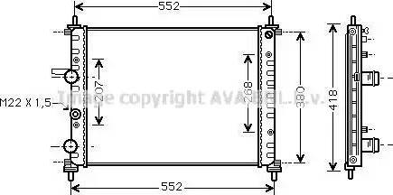 Ava Quality Cooling FT 2182 - Radiateur, refroidissement du moteur cwaw.fr