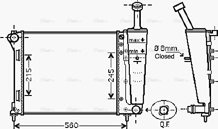 Ava Quality Cooling FT 2345 - Radiateur, refroidissement du moteur cwaw.fr