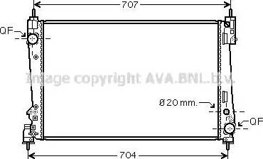 Ava Quality Cooling FT 2312 - Radiateur, refroidissement du moteur cwaw.fr