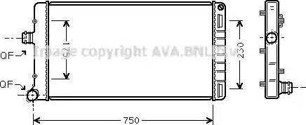 Ava Quality Cooling FT 2211 - Radiateur, refroidissement du moteur cwaw.fr