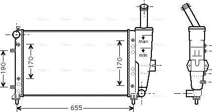 Ava Quality Cooling FT 2281 - Radiateur, refroidissement du moteur cwaw.fr