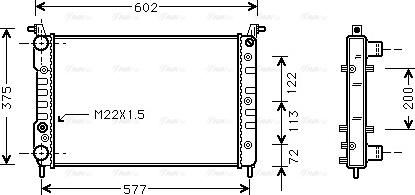 Ava Quality Cooling FT 2224 - Radiateur, refroidissement du moteur cwaw.fr