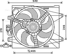 Ava Quality Cooling FT7582 - Ventilateur, refroidissement du moteur cwaw.fr