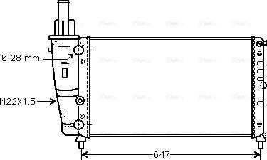 Ava Quality Cooling FTA2140 - Radiateur, refroidissement du moteur cwaw.fr