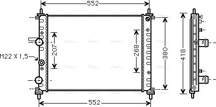 Ava Quality Cooling FTA2182 - Radiateur, refroidissement du moteur cwaw.fr