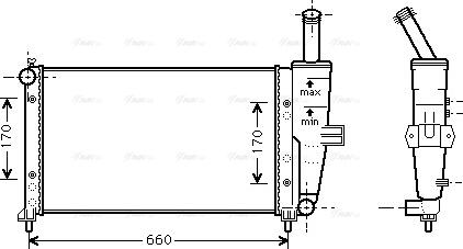 Ava Quality Cooling FTA2208 - Radiateur, refroidissement du moteur cwaw.fr