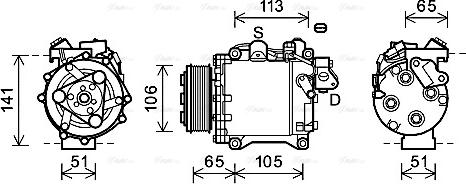 Ava Quality Cooling HDAK263 - Compresseur, climatisation cwaw.fr