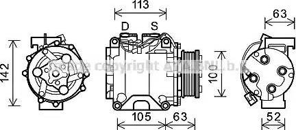 Ava Quality Cooling HDK237 - Compresseur, climatisation cwaw.fr