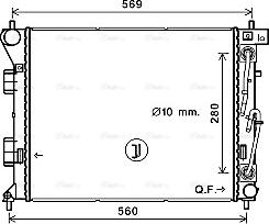 Ava Quality Cooling HY2351 - Radiateur, refroidissement du moteur cwaw.fr