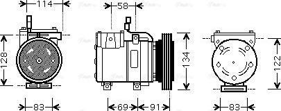 Ava Quality Cooling HYAK199 - Compresseur, climatisation cwaw.fr